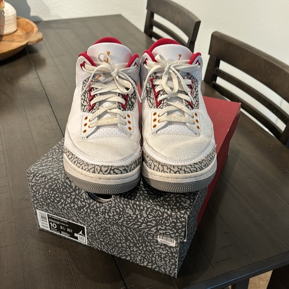 Jordan 3 ‘Cardinal Red’ Size 10 - Picture 4 of 5